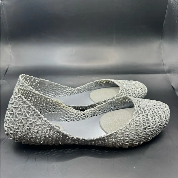 EUC- Melissa+Campana Silver Glitter Flats - Picture 7 of 8